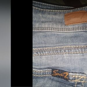 Seven7 Boot cut Jeans Size 10, Classic Stitching, Pocket Design & Leather Patch